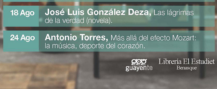 José Luis González Deza en la tertulia de escritores de Guayente